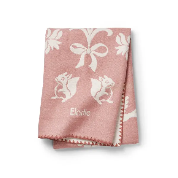 Elodie Jacquard Blanket - Mullberry Pink