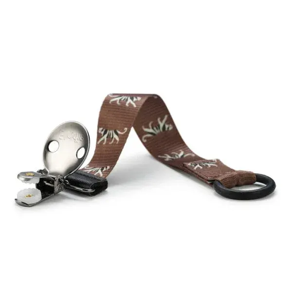 Elodie Pacifier Clip -White Tiger 2