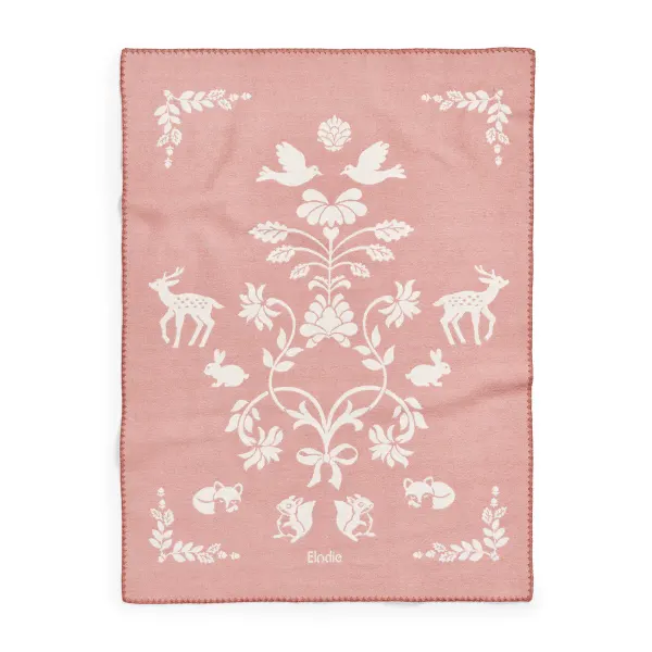 Elodie Jacquard Blanket - Mullberry Pink 2