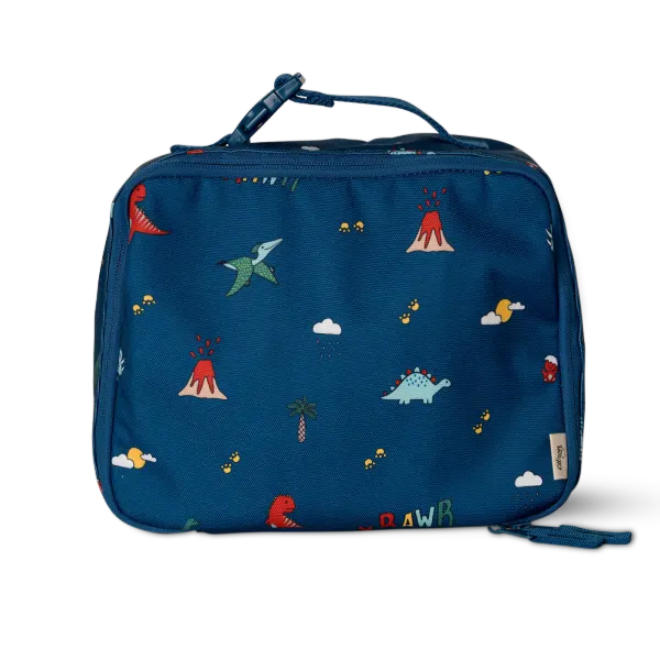 Citron Insulated Square Lunch bag -Blue Dino