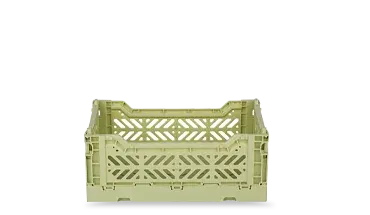 Minibox Foldable Crate Lime Cream - Pack of 2