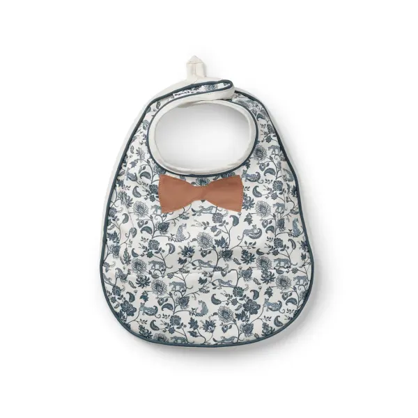 Elodie Baby Bib - Garden Leo Toile Bow