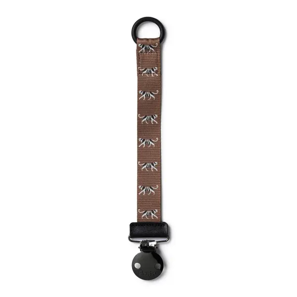 Elodie Pacifier Clip -White Tiger