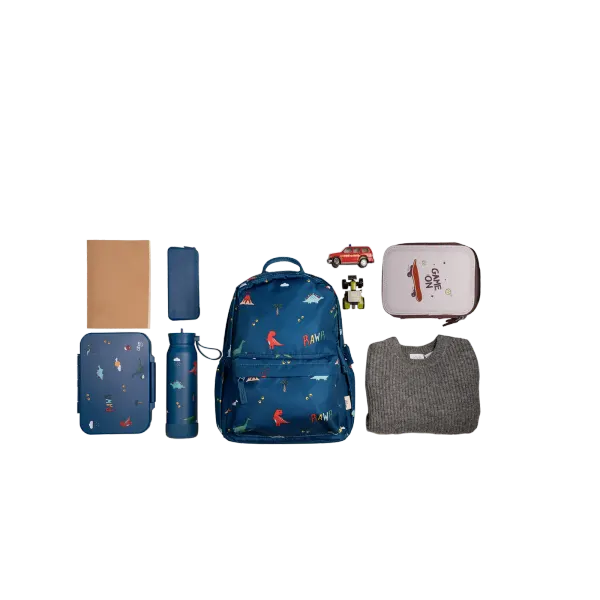 Citron Medium Backpack -Blue Dino 2 Citron Medium Backpack -Blue Dino 2