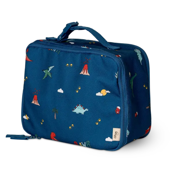 Citron Insulated Square Lunch bag -Blue Dino 2