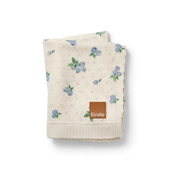 Elodie Pointelle Blanket - Blueberry Bliss