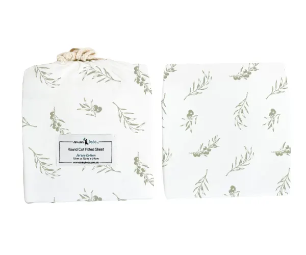 Babyhood Amani Bebe Jersey Cotton Round Fitted Sheet 2